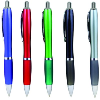 Metallic Curvy Plastic Pen
