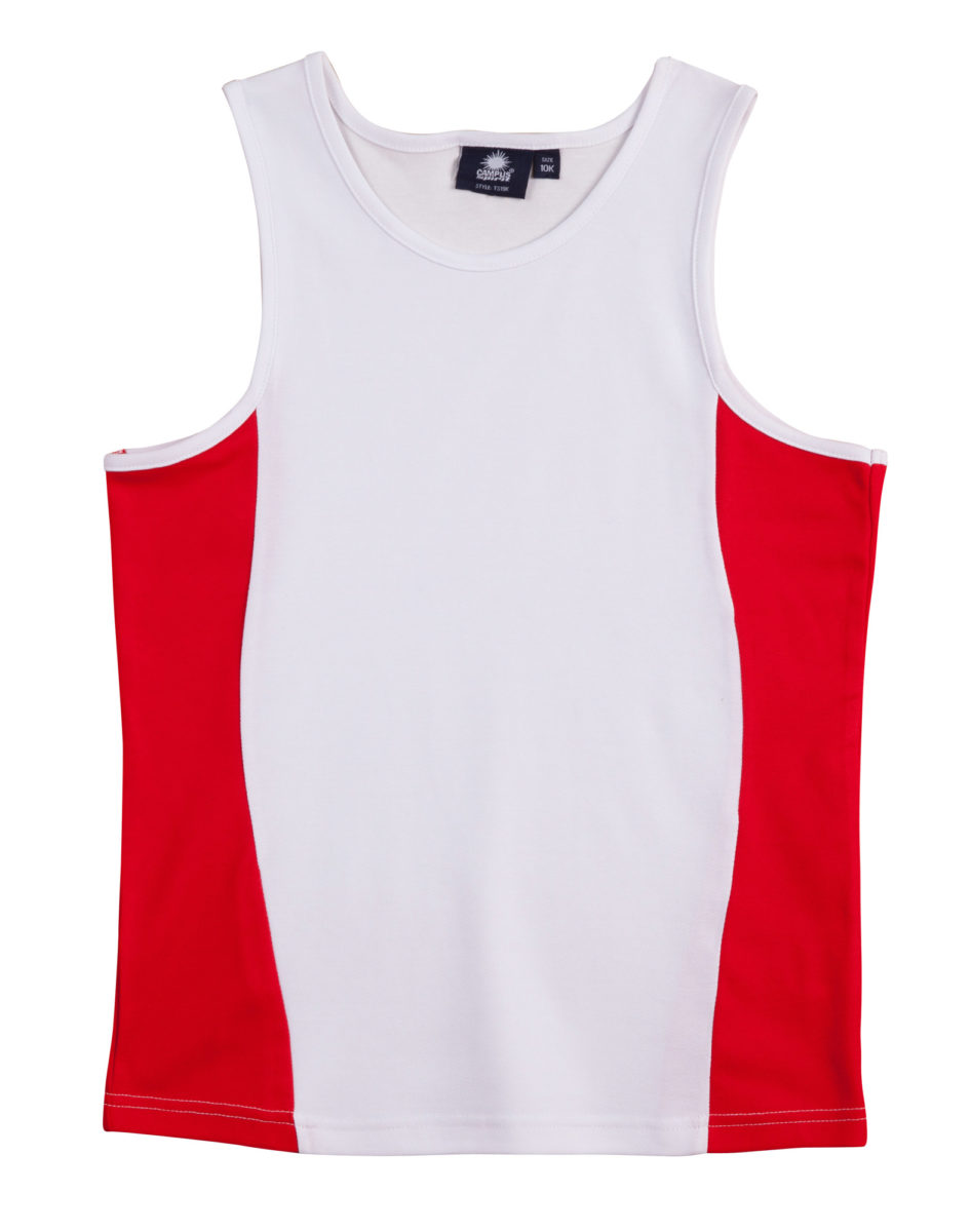 ts17 ladies cool dry singlet white red