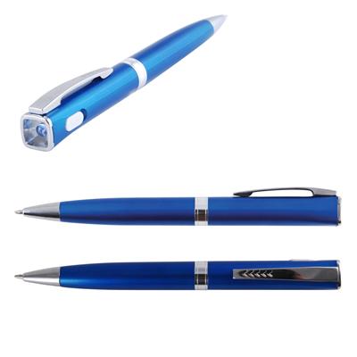 Promotional LED Torch Ballpoint Pen Blue