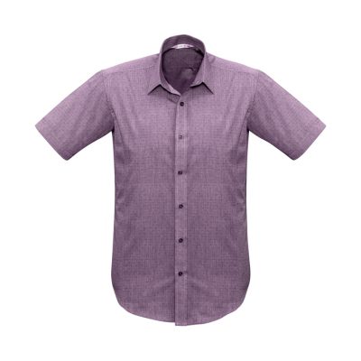 Fitted Short Sleeve Mens Business Shirt