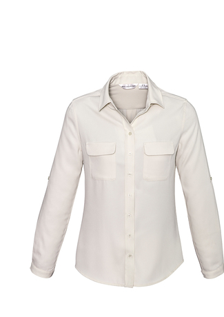 Ladies Madison Long Sleeve Business Shirt S626LL Ivory