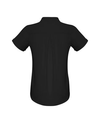Ladies Madison Short Sleeve Blouse S628LS Black