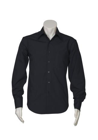 Men's Metro Long Sleeve Business Shirt -SH714 - black