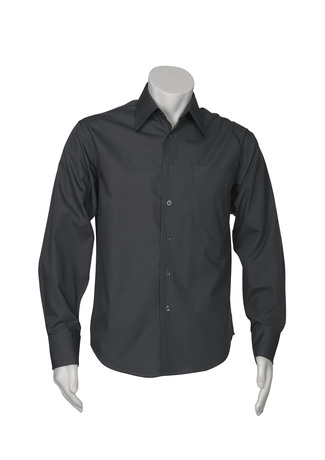 Men's Metro Long Sleeve Business Shirt -SH714 - Charcoal