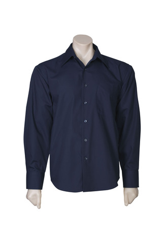 Men's Metro Long Sleeve Business Shirt -SH714 - Navy Blue